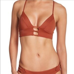 Tori Praver Darci Bikini Top in Henna size M